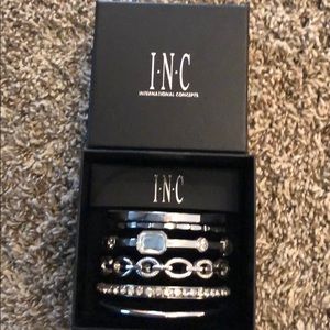 INC silver bangles